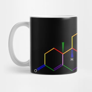 Testosterone Rainbow Molecule Chemistry Mug